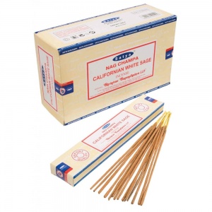 Ароматни пръчици/инсенс Satya CALIFORNIA WHITE SAGE incense(Калифорнийска бяла салвия)
